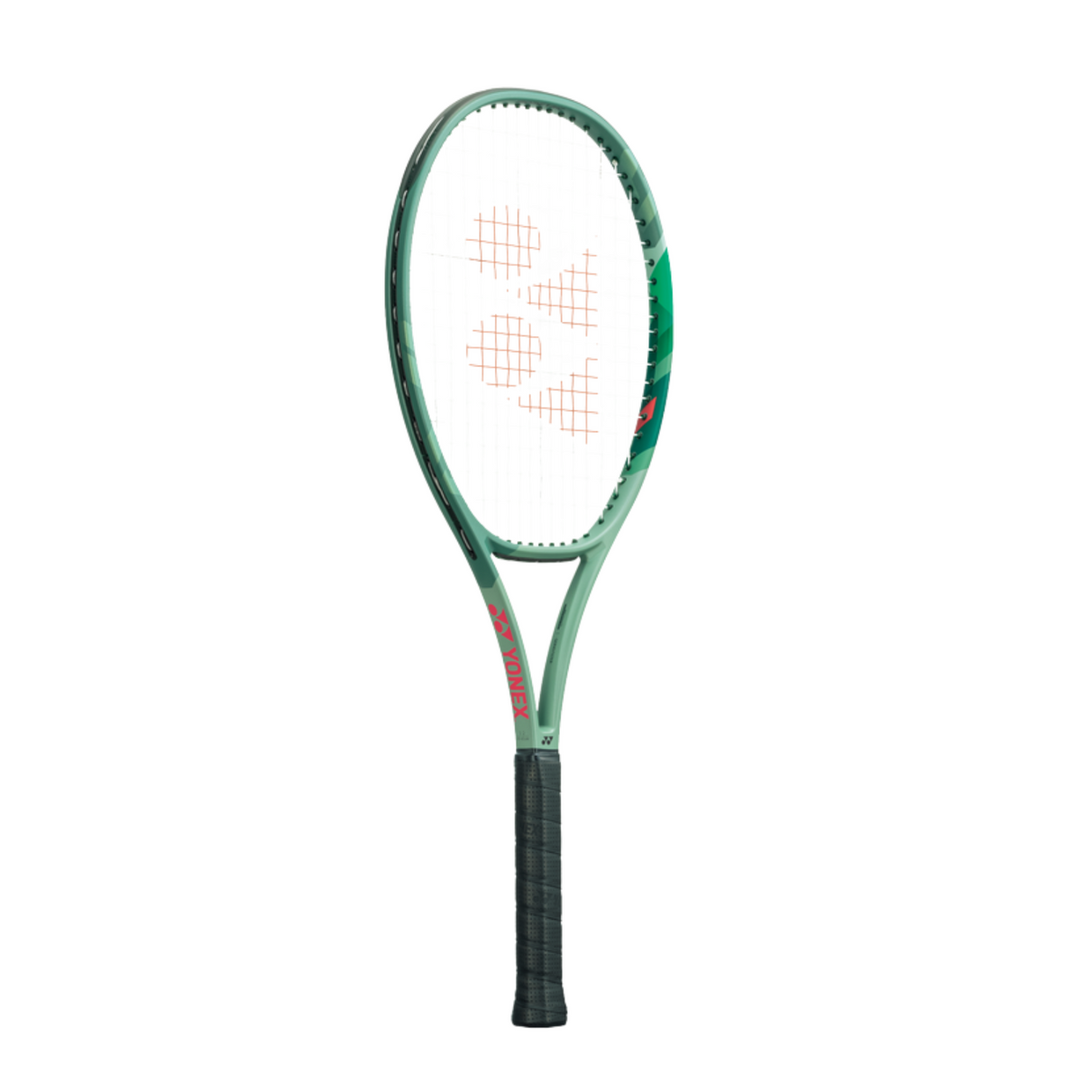 Yonex Percept 100 Tennis Racket 300g, Unstrung, Olive Green, back view