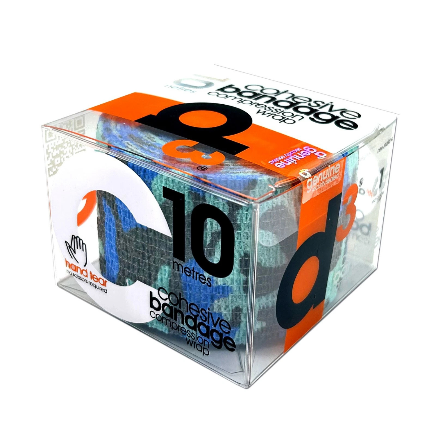 D3 Cohesive Bandage Compression Wrap 10mx50mm Blue Camo 50mm x 10m Medical Tape & Bandages D3