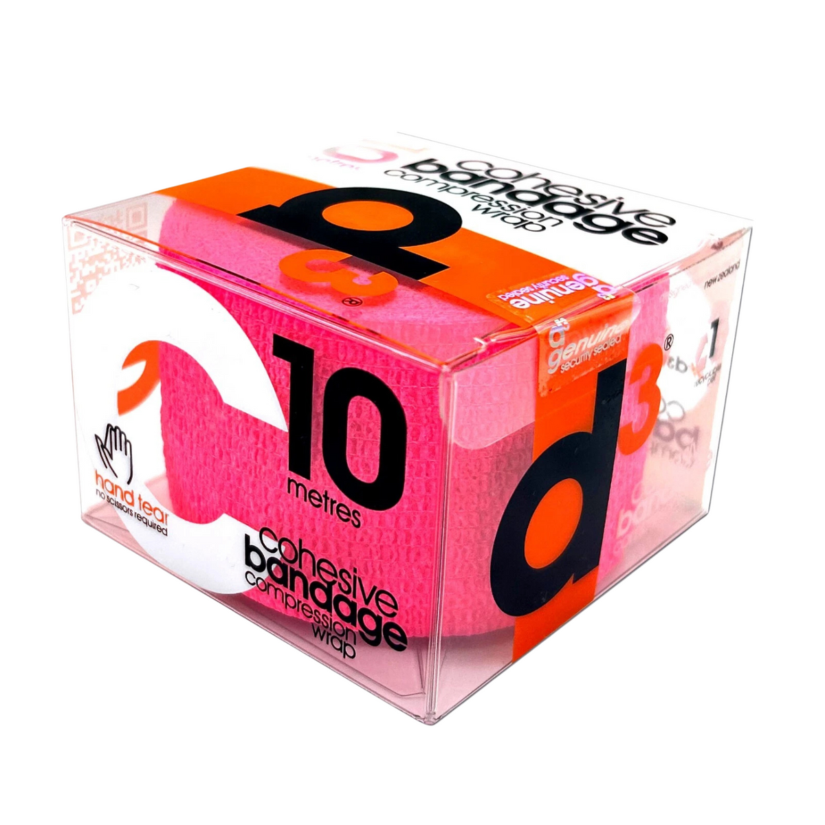 D3 Cohesive Bandage Compression Wrap 10mx50mm, Pink