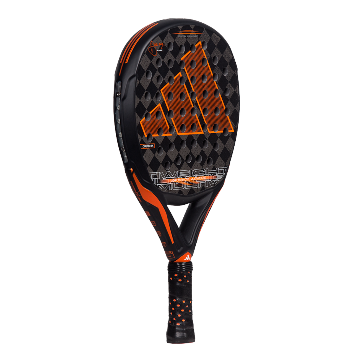 Adidas Adipower Multiweight Ctrl 3.3 Padel Racket - Black/Orange Padel Adidas