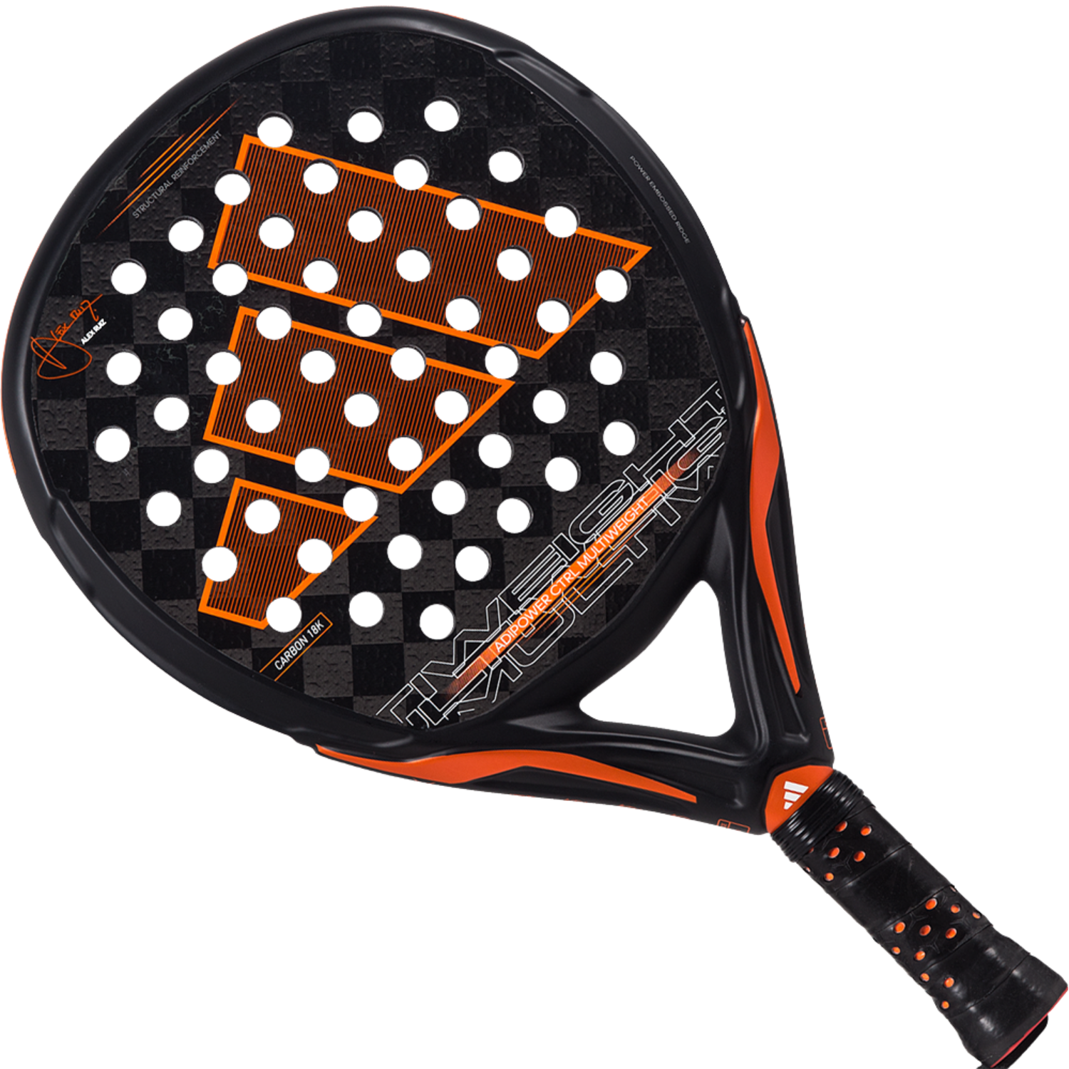 Adidas Adipower Multiweight Ctrl 3.3 Padel Racket - Black/Orange Padel Adidas