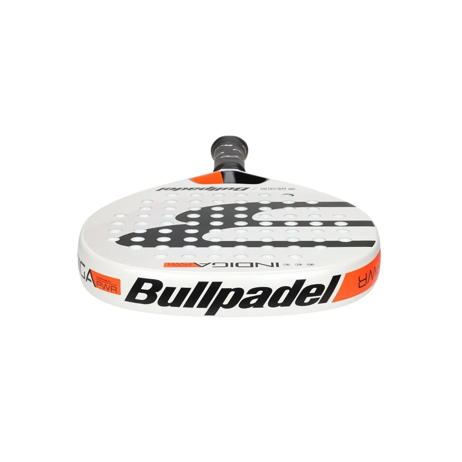 BullPadel Indiga PWR Padel Racket - White/Orange Padel BullPadel