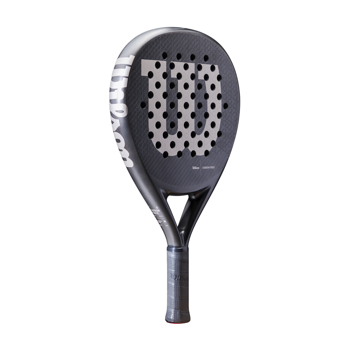 Wilson Carbon Force LT Padel Racket, Black, back view