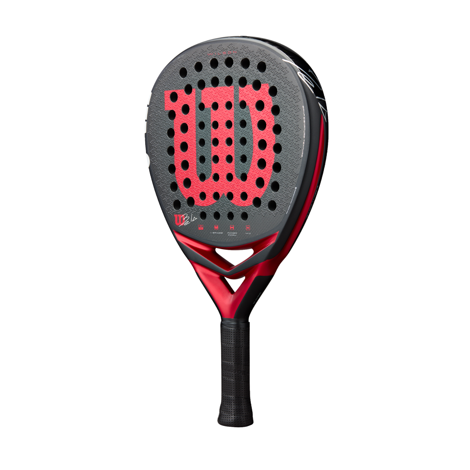 Wilson Bela V3 Padel Racket - Black/Red Padel Wilson