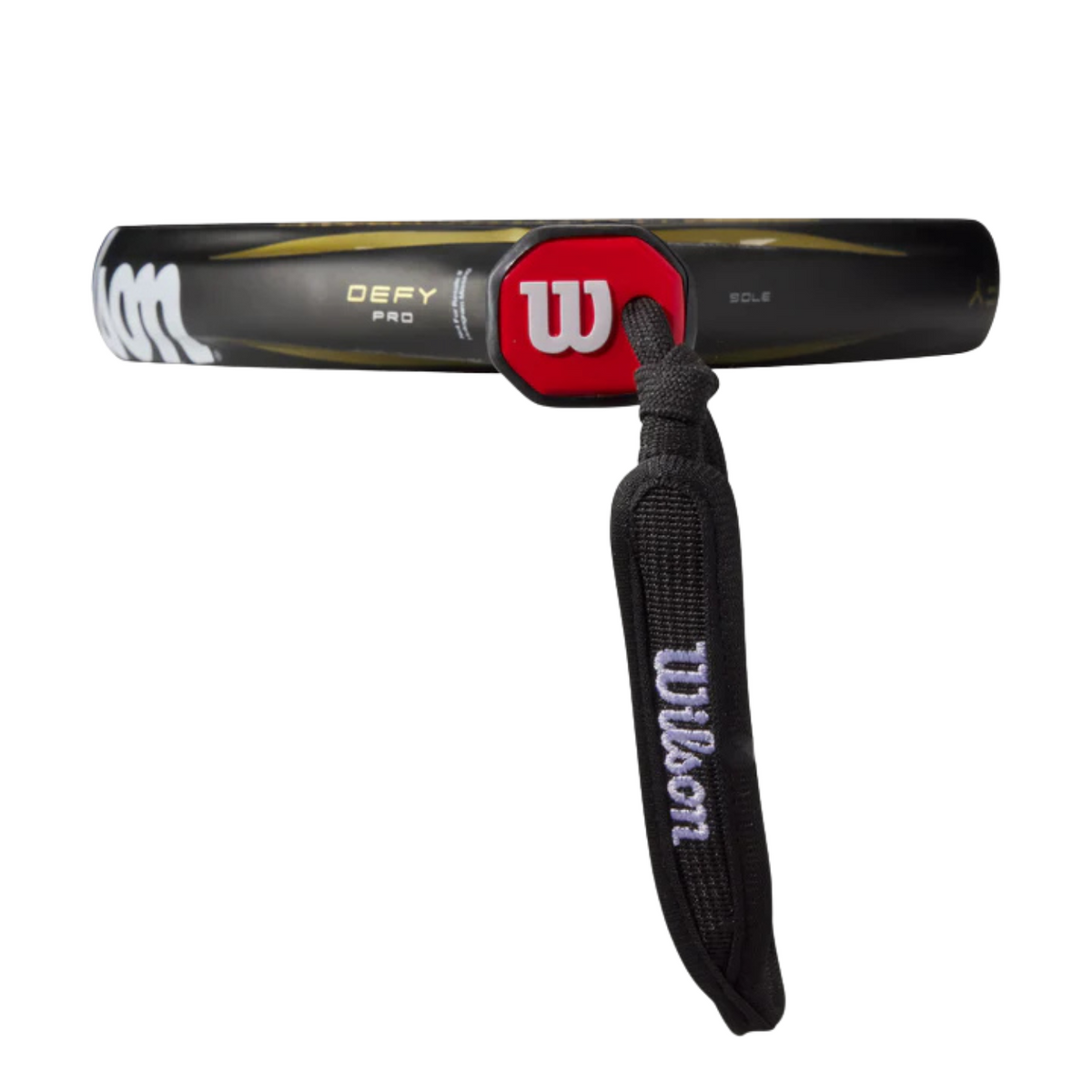 Wilson Defy Pro V1 Padel Racket, Black/Gold, detail view