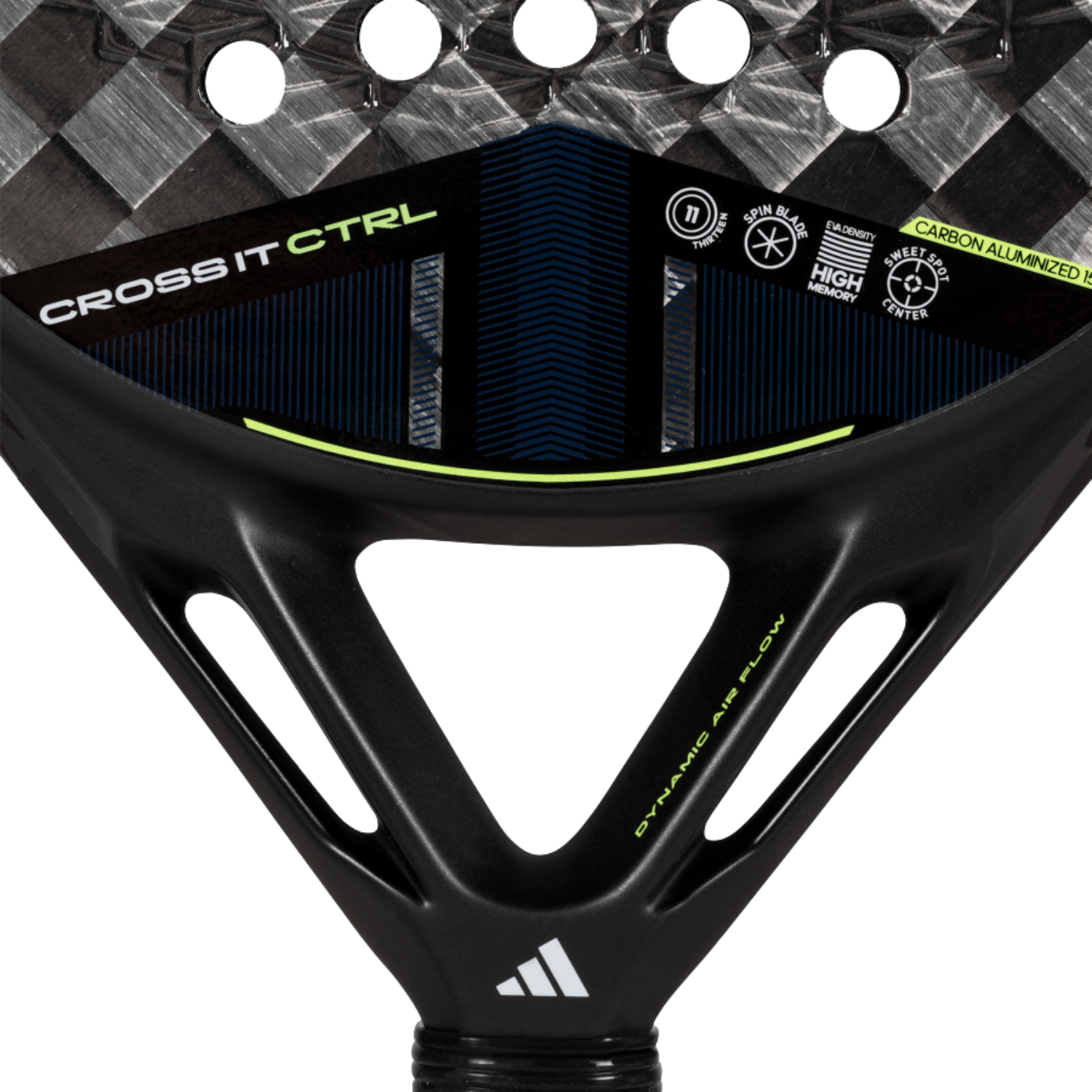 Adidas Cross It Control 3.4 Padel Racket - Black/Lime