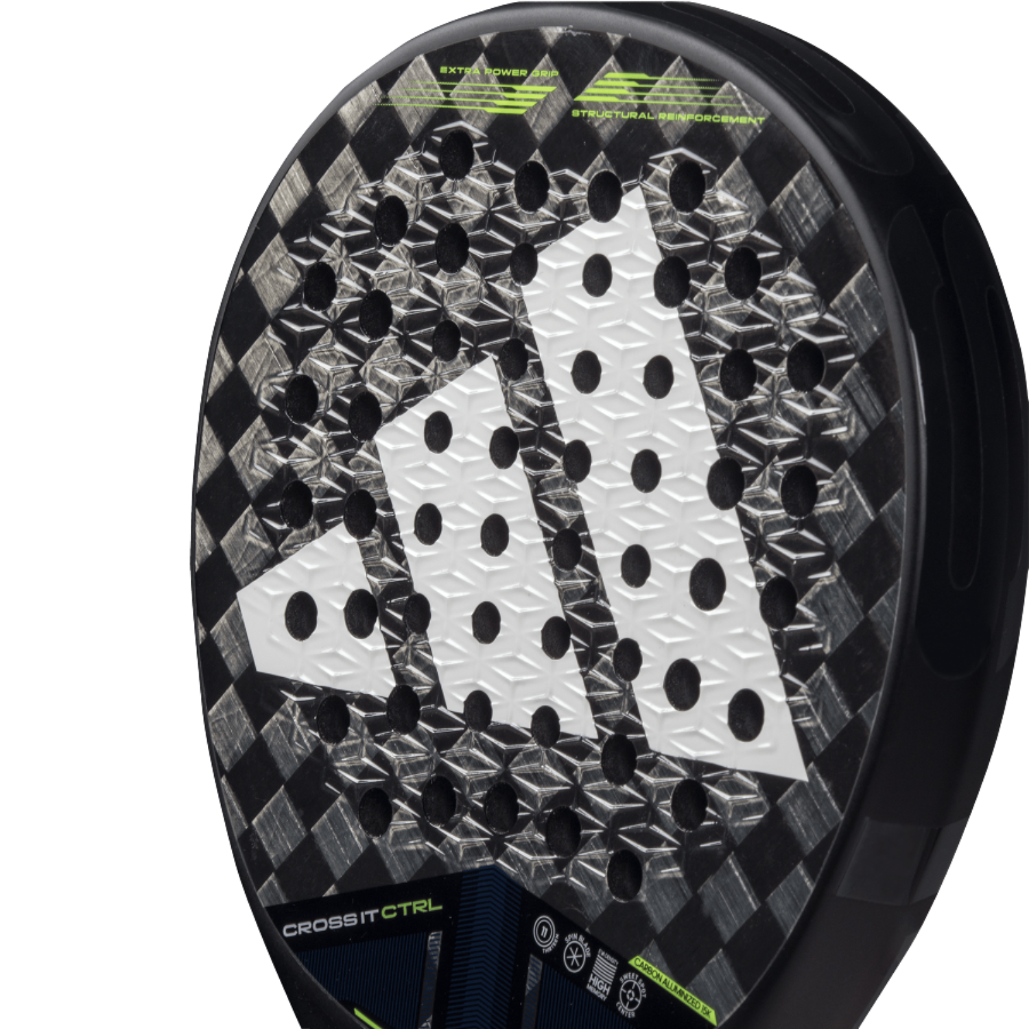 Adidas Cross It Control 3.4 Padel Racket - Black/Lime