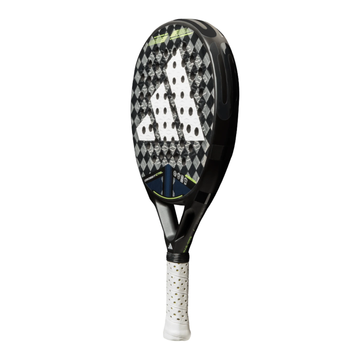 Adidas Cross It Control 3.4 Padel Racket, Black/Lime, back view