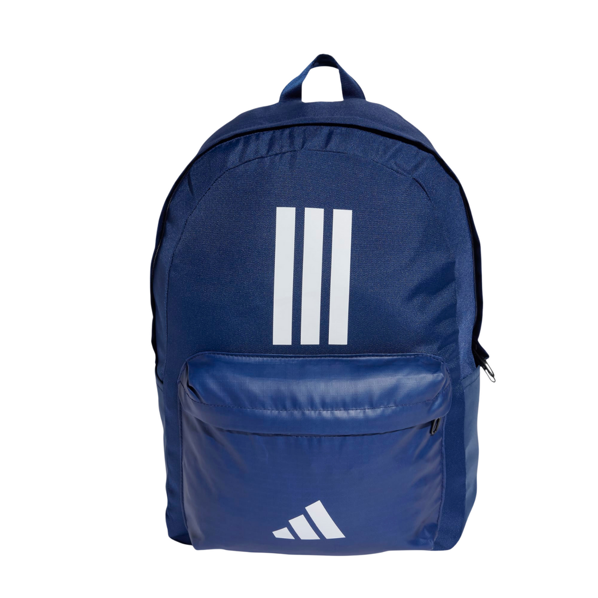 Adidas Classic 3 Stripes Backpack, Dark Blue/White, front view