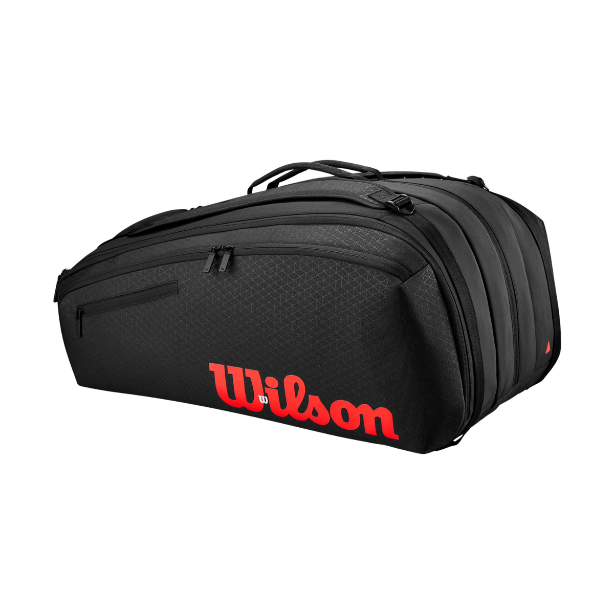 Wilson Clash V3 15Pk Racket Bag, Black/Infrared, back view