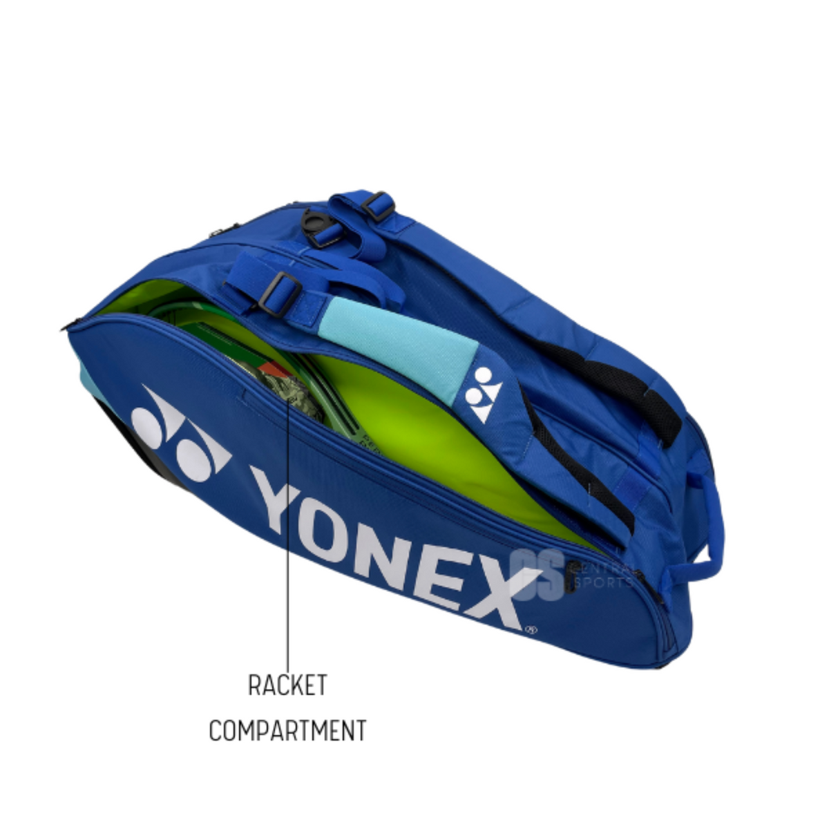 Yonex Pro 6 Racket Bag, Cobalt Blue, detail view
