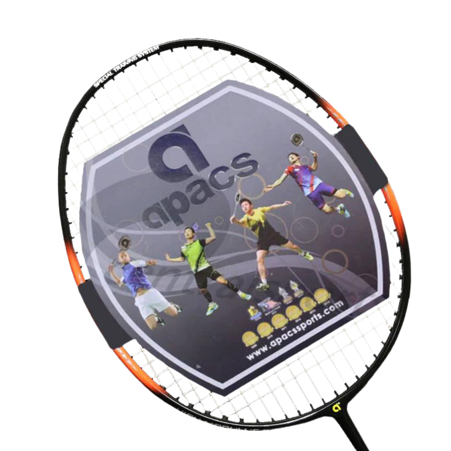 Apacs W-140g Badminton Training Racket Strung - Black Black 4UG4 Training Aids Apacs