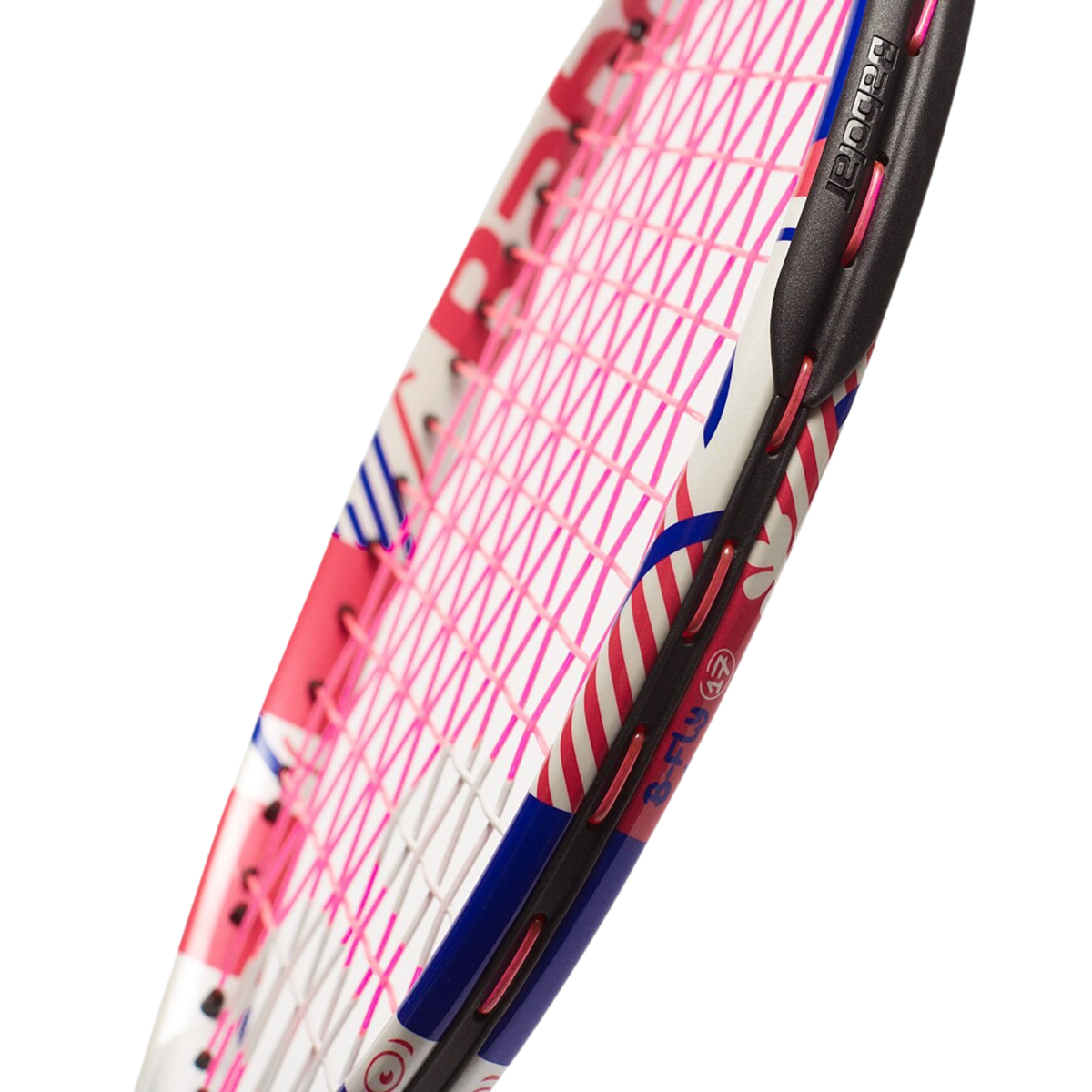Babolat B Fly 17 2023 Junior Tennis Racquet, Pink/White, side view
