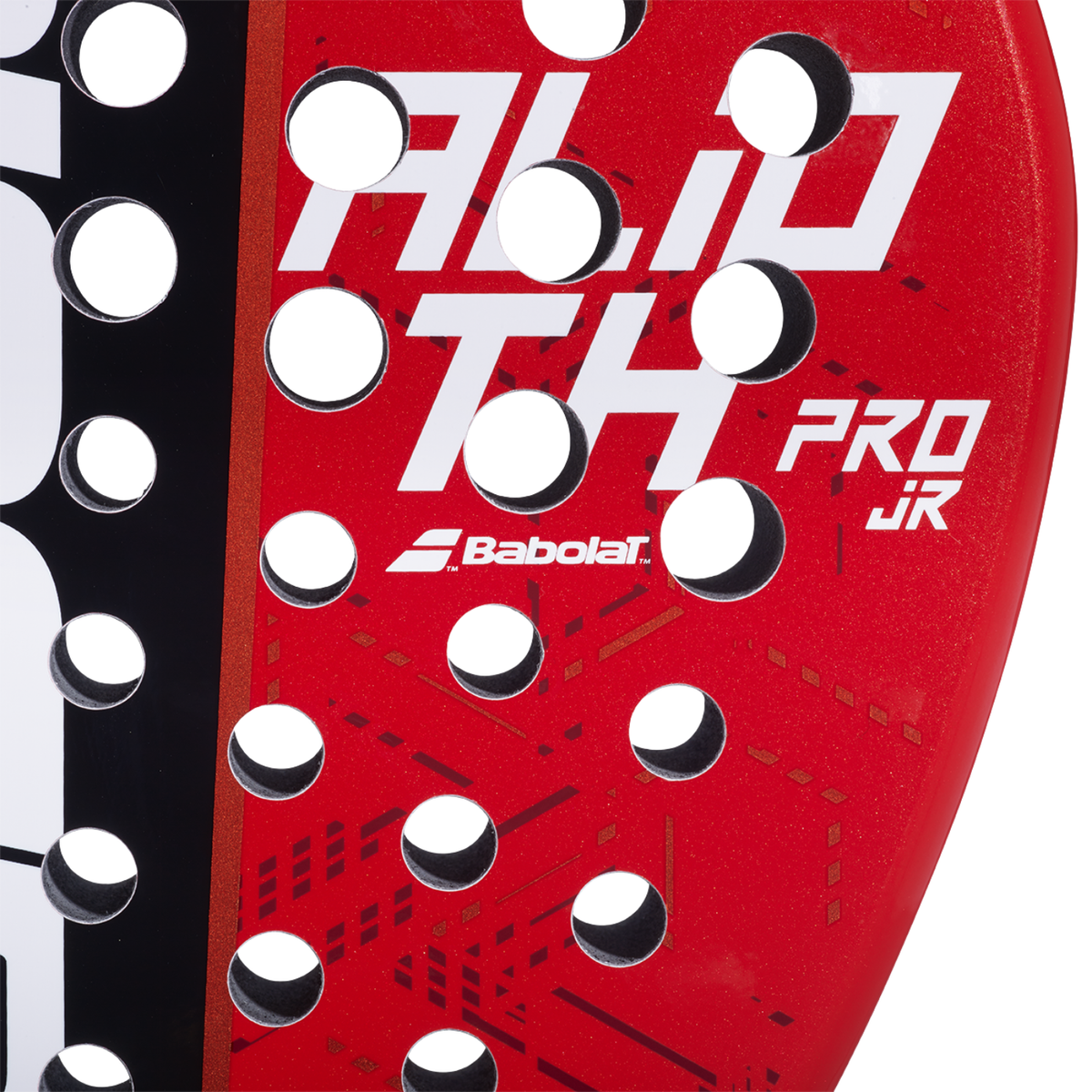 Babolat Alioth Pro Junior 2025 Padel Racket, Red, side view