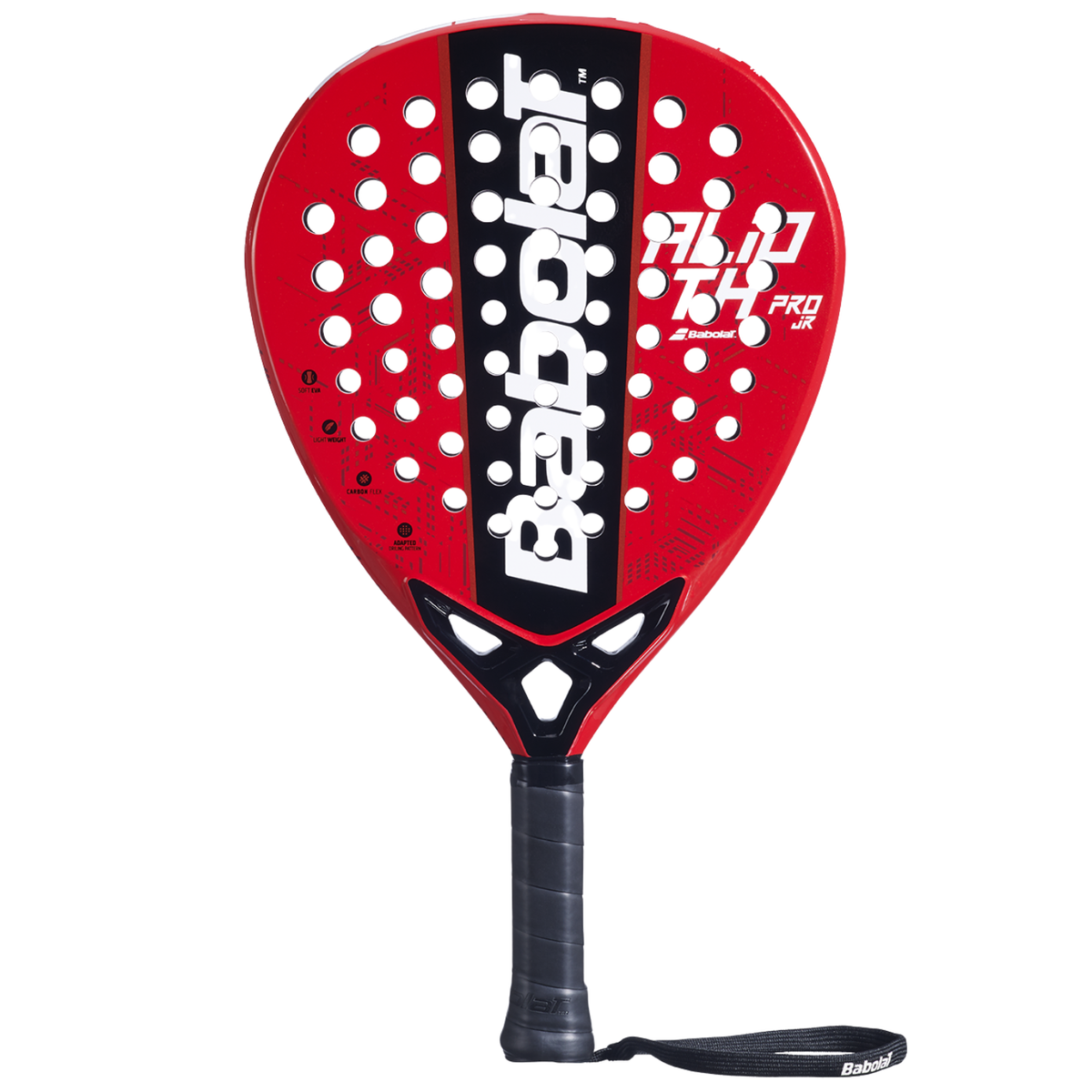 Babolat Alioth Pro Junior 2025 Padel Racket, Red, front view
