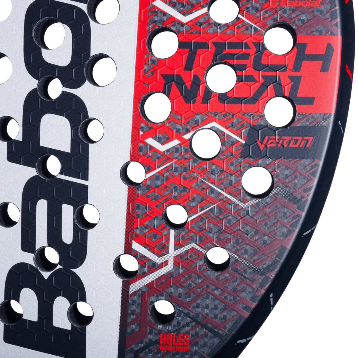 Babolat Technical Veron 2.5 Padel Racket, Red, side view