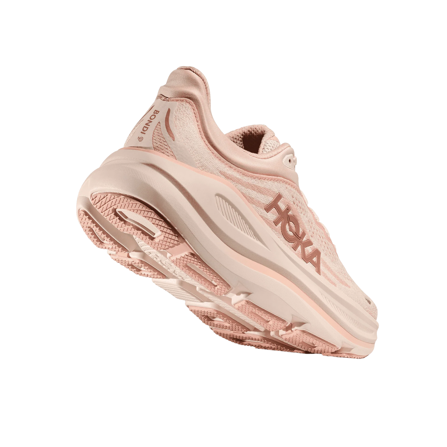 Hoka Bondi 9 Running Shoe Women - Rose Latte/Cream Running Shoes Hoka