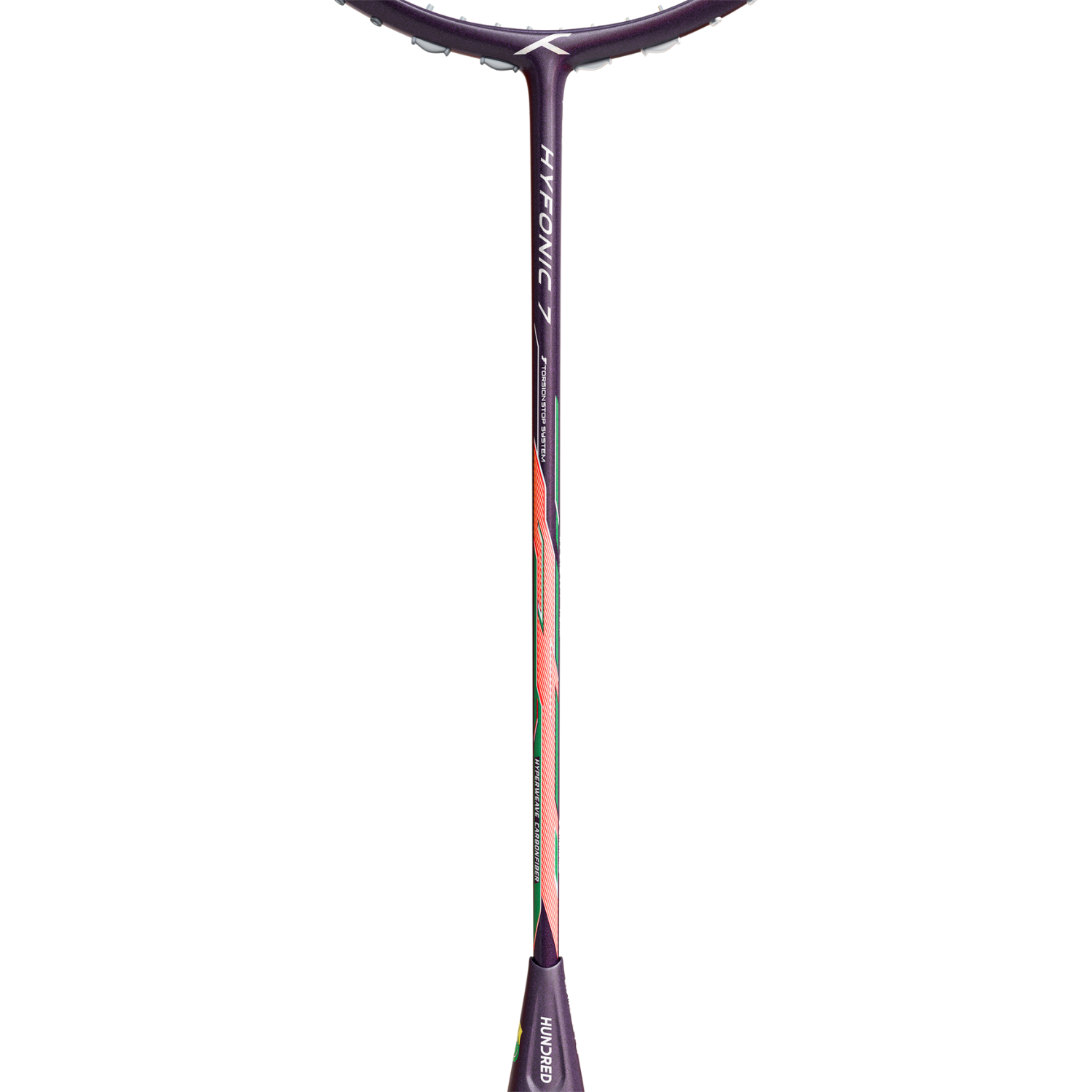 Hundred Hyfonic 7 Badminton Racket - Purple/Green Badminton Rackets Hundred