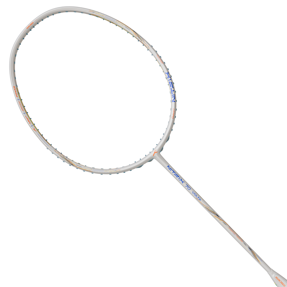 Hundred Nitrix 70 Volta Badminton Racket - White Badminton Rackets Hundred