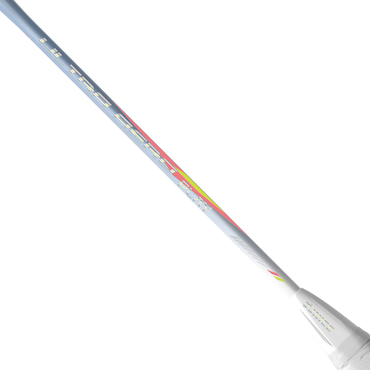 Jnice Ultra Aero Play Badminton Racket Strung, Blue, close-up detail