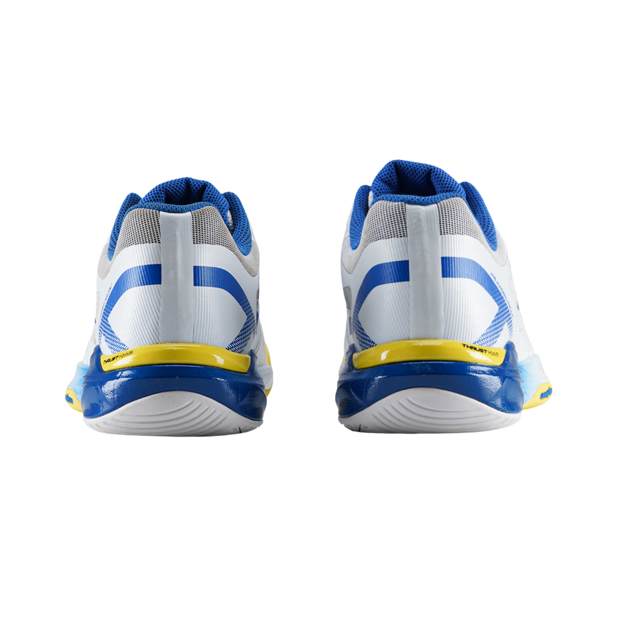 Hundred Phenom Badminton Shoes - White/Blue/Yellow Badminton Shoes Hundred