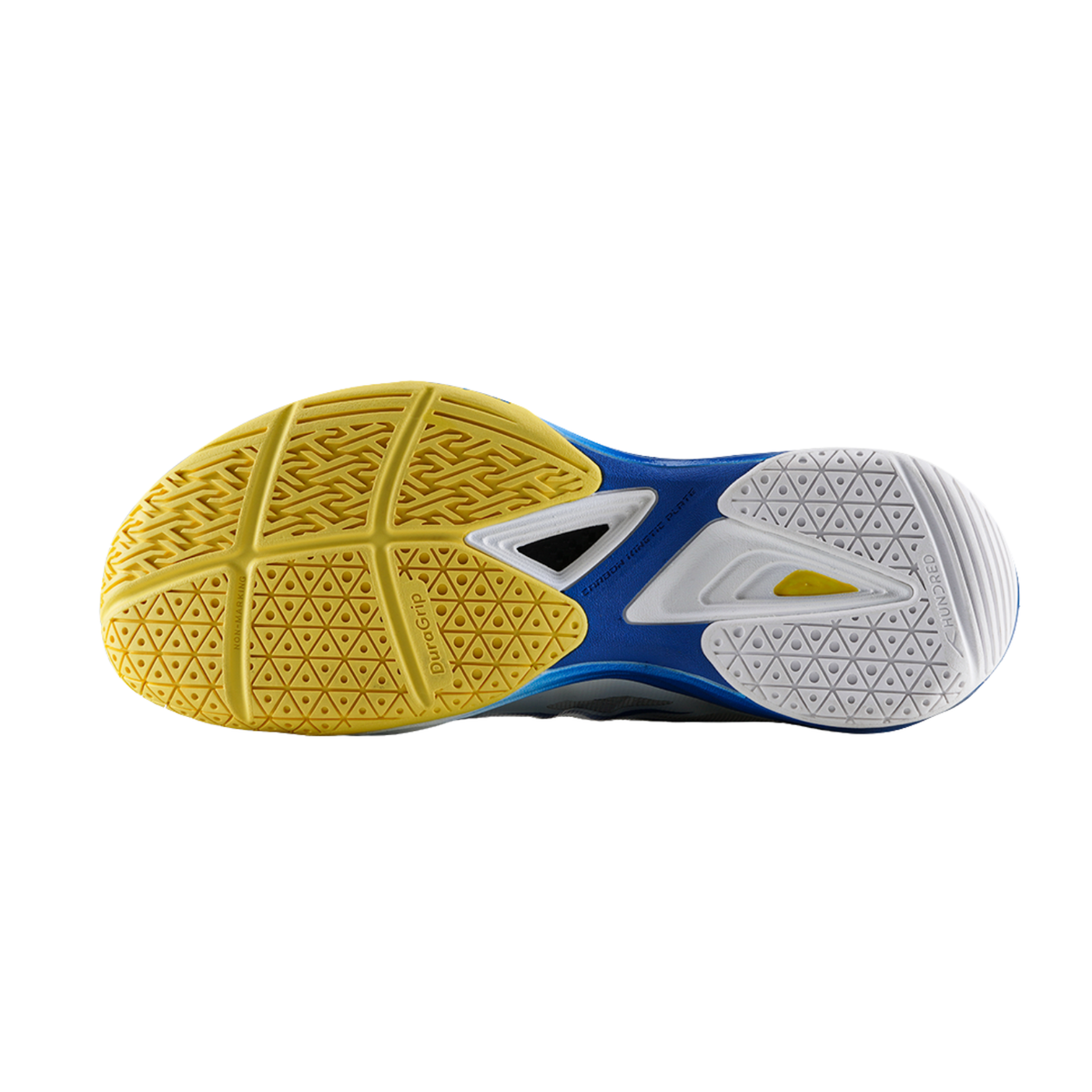 Hundred Phenom Badminton Shoes - White/Blue/Yellow Badminton Shoes Hundred