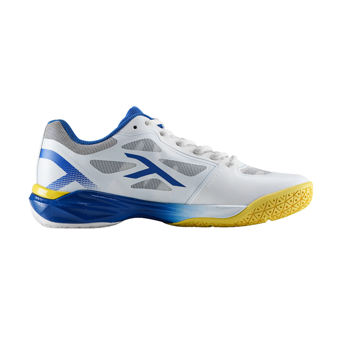 Hundred Phenom Badminton Shoes - White/Blue/Yellow Badminton Shoes Hundred