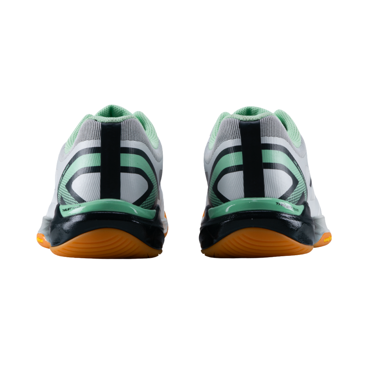 Hundred Phenom Badminton Shoes - White/Dark Grey/Light Green Badminton Shoes Hundred