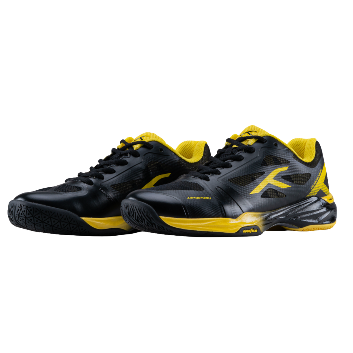 Hundred Phenom Badminton Shoes - Black/Yellow Badminton Shoes Hundred