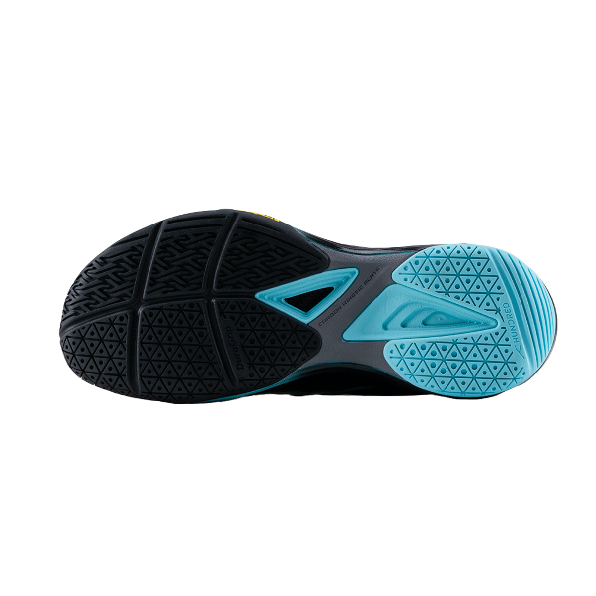 Hundred Phenom Badminton Shoes - Black/Aqua Blue Badminton Shoes Hundred