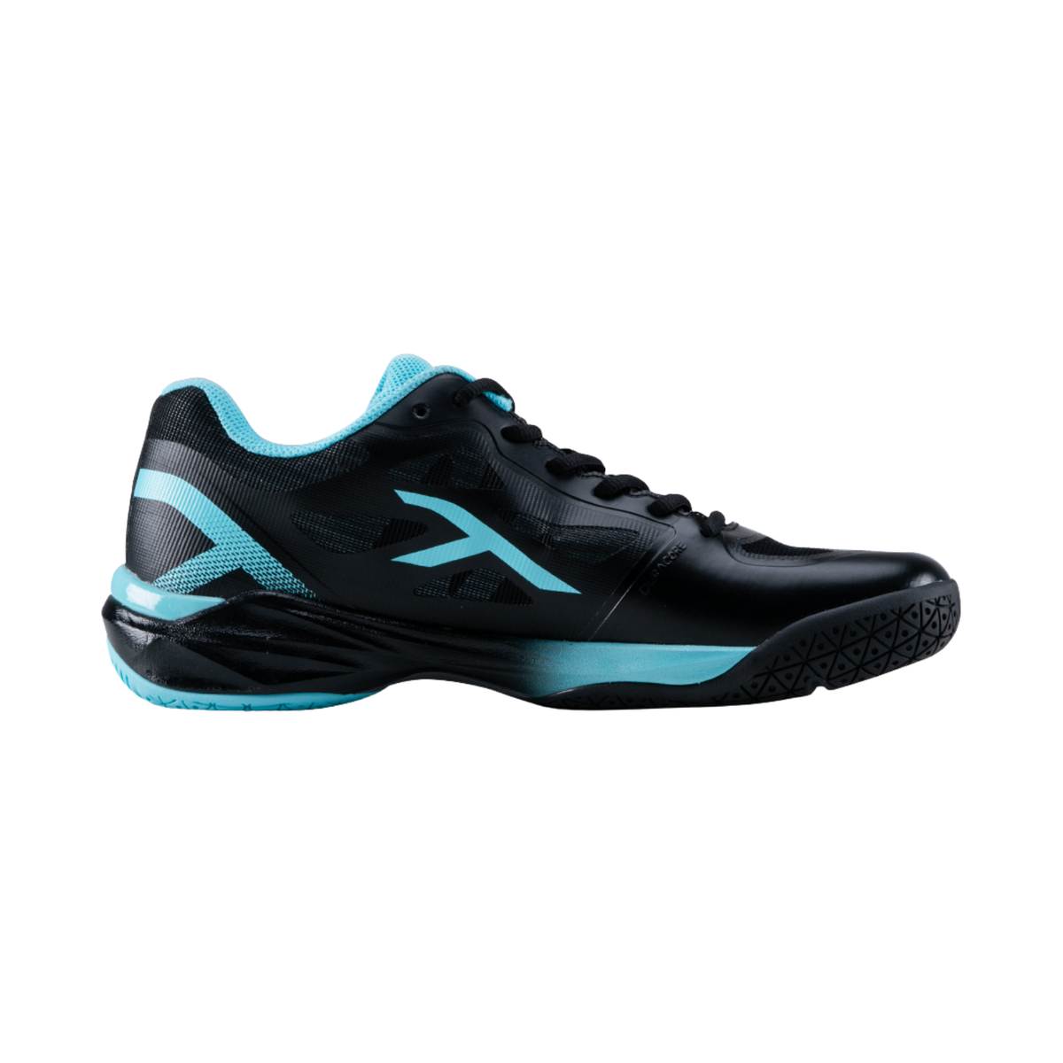 Hundred Phenom Badminton Shoes - Black/Aqua Blue Badminton Shoes Hundred