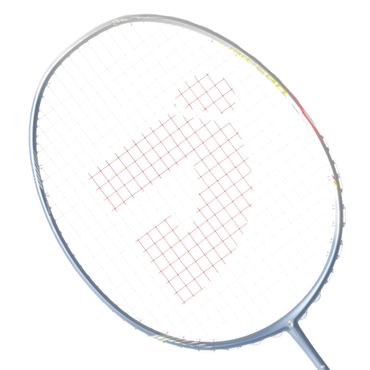 Jnice Ultra Aero Play Badminton Racket Strung, Blue, front view