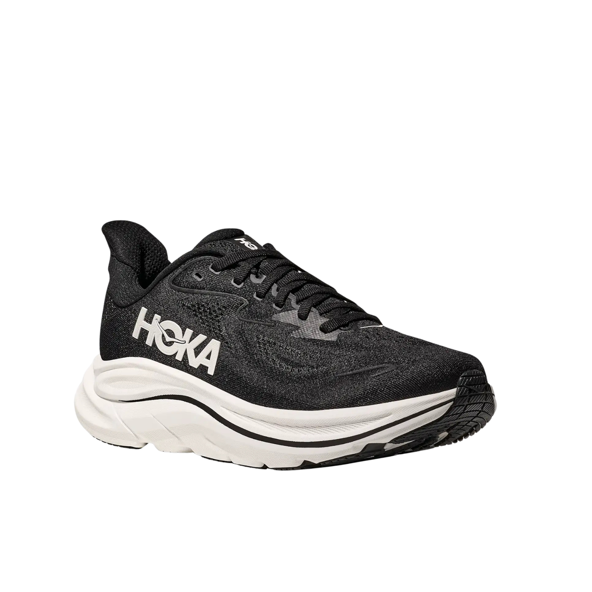 Hoka Clifton 10 Running Shoe Women - Black/White Running Shoes Hoka
