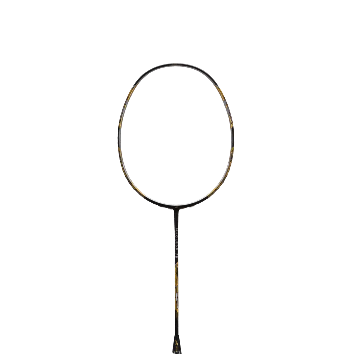 Hundred Nuclear 78 Badminton Racket, Black/Gold, back view