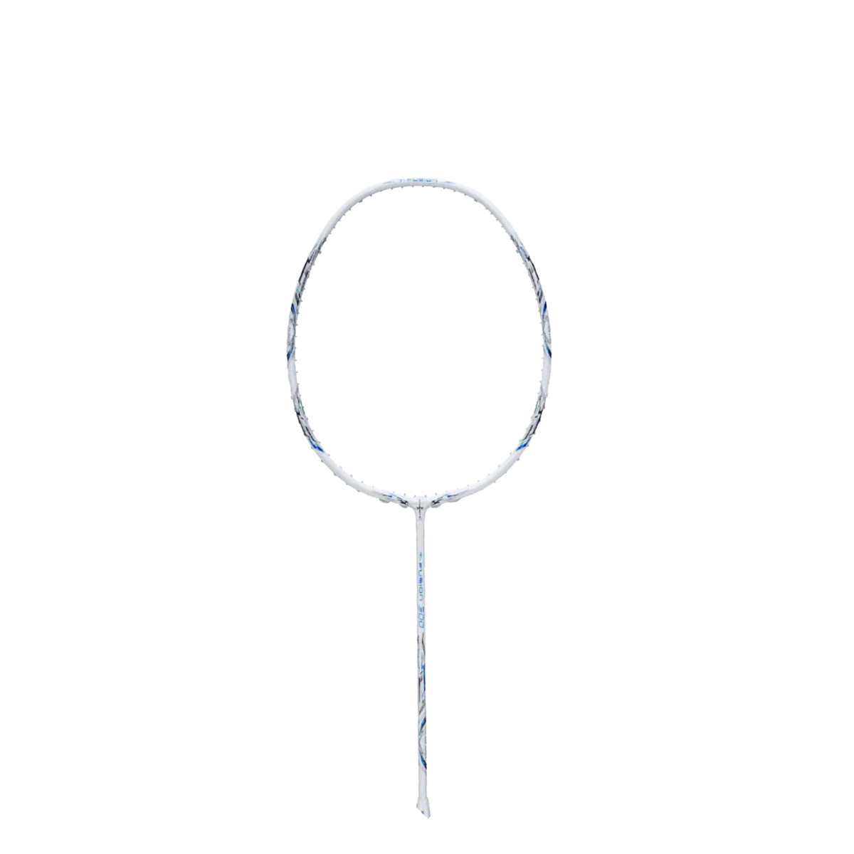Hundred T-Fusion 300 Badminton Racket, White, back view