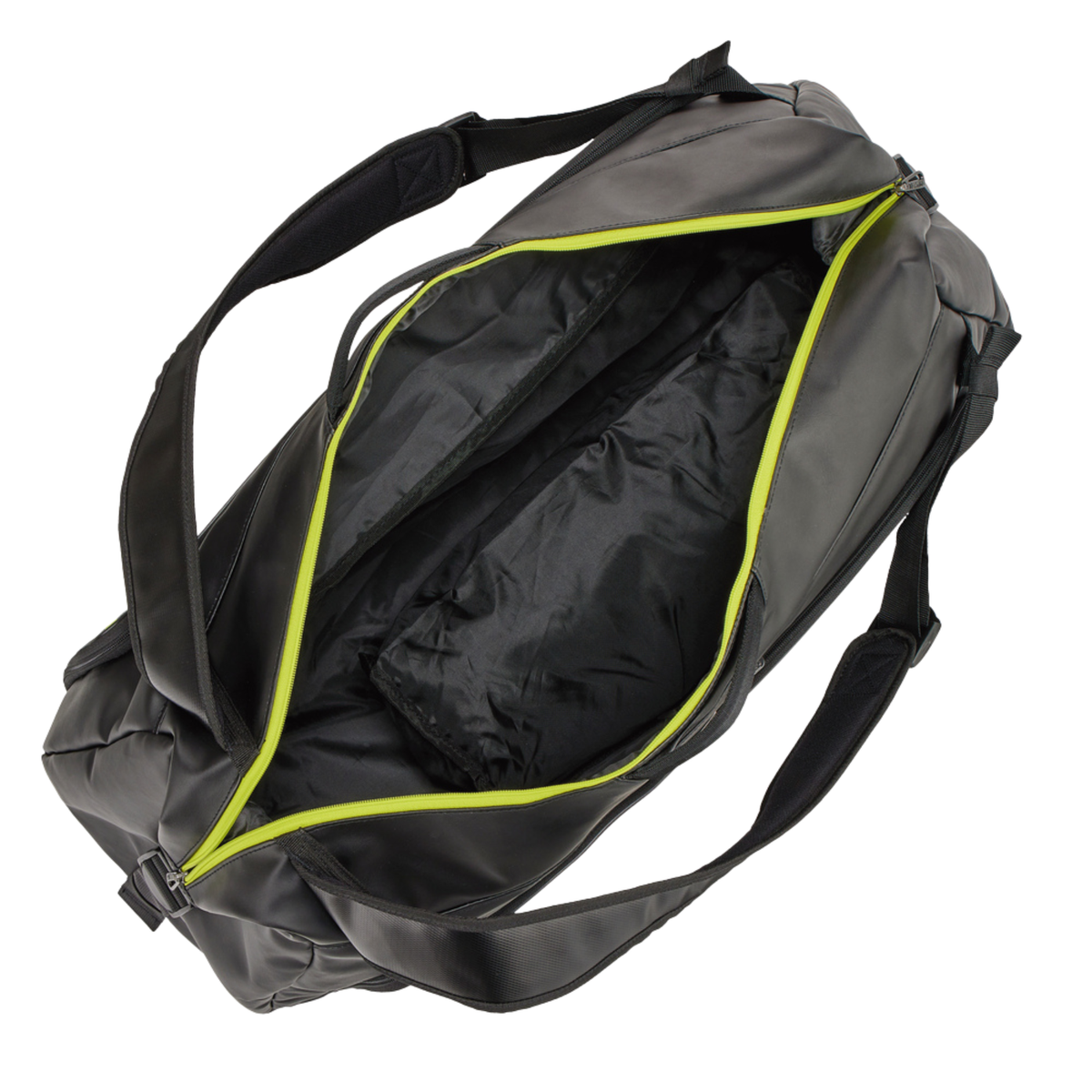 Yonex Active Duffle Bag, Black/Lime Green, back view