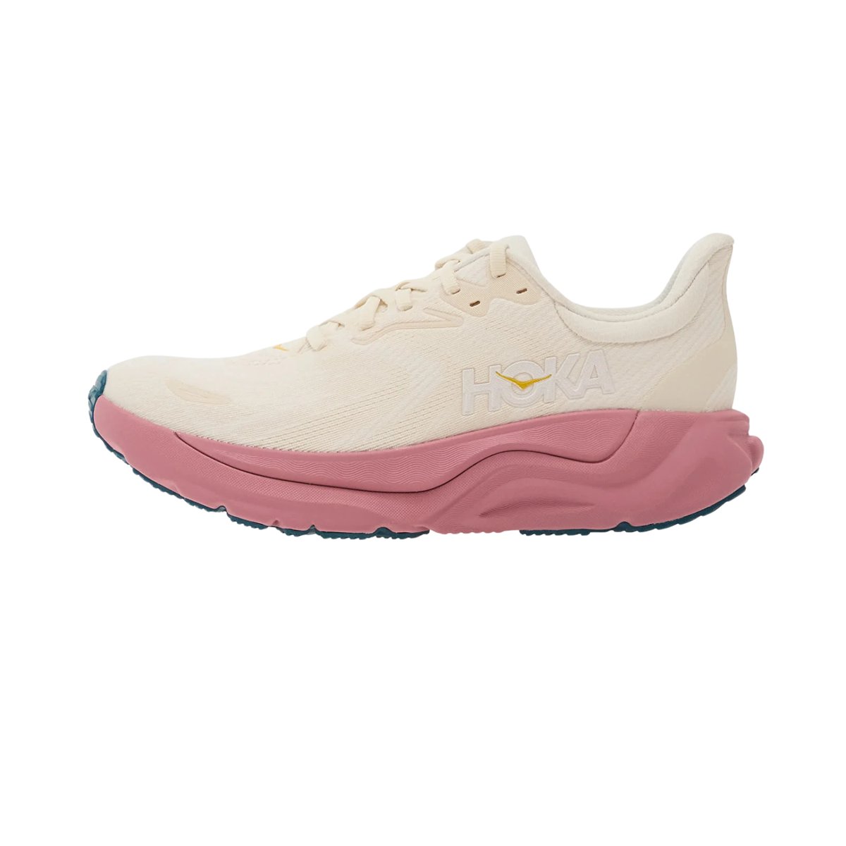 Hoka Arahi 8 Women, Alabaster/Lingonberry, back view