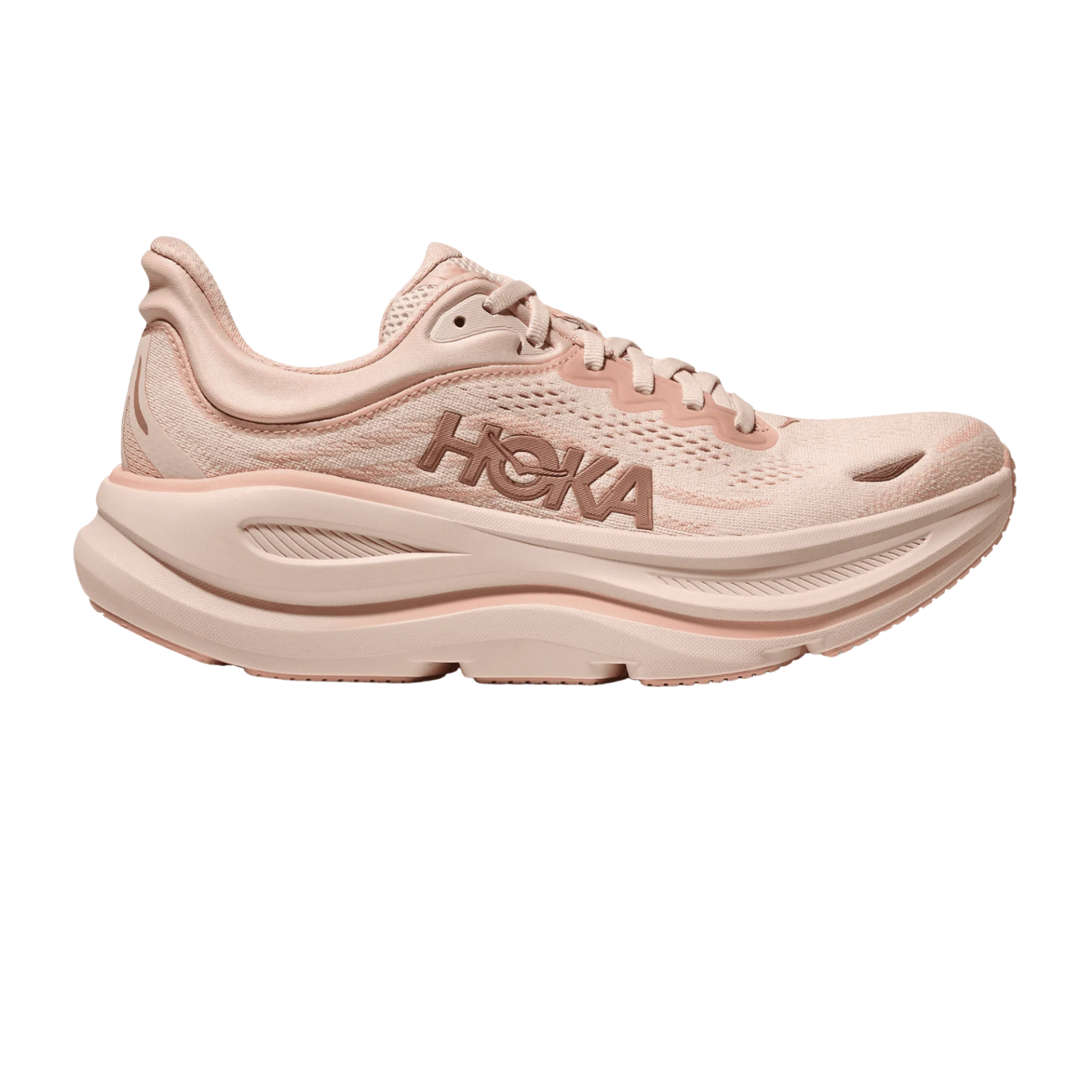 Hoka Bondi 9 Running Shoe Women - Rose Latte/Cream Running Shoes Hoka