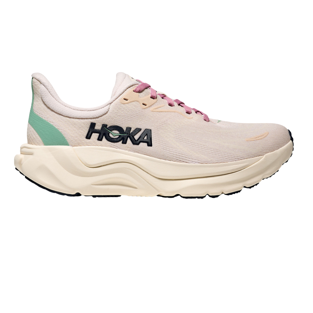 Hoka Arahi 8 Running Shoe Women, Rose Cream/Alabaster, front view