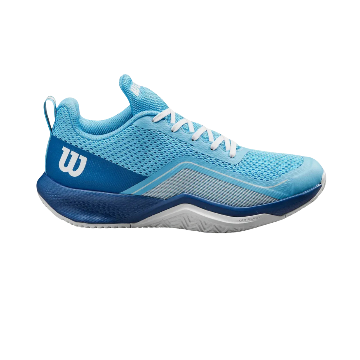 Wilson Rush Pro Lite Tennis Shoes Women, Blue, back view