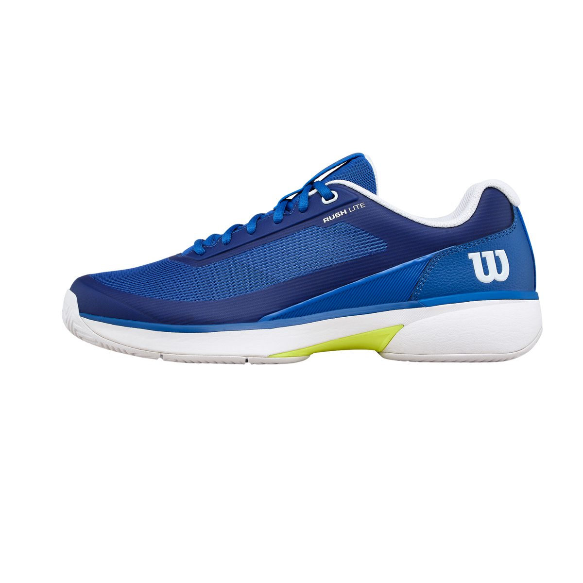 Wilson Rush Lite 5 Tennis Shoe Men - Deja Vu Blue/White Deja Vu Blue White Safety Yellow Tennis Shoes Wilson