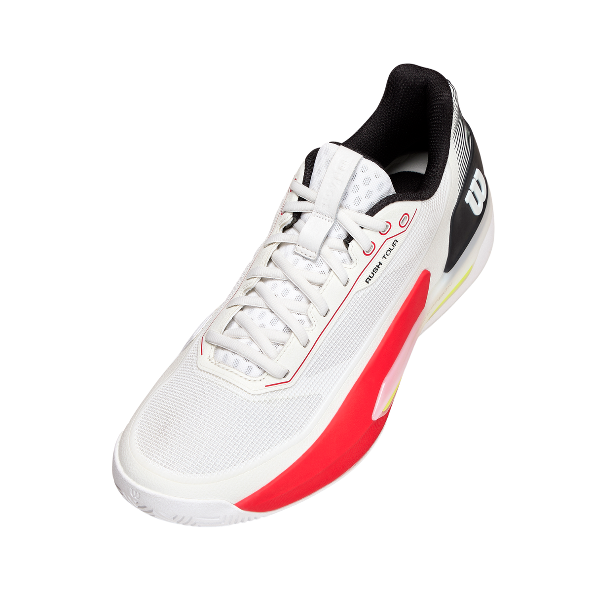Wilson Rush Tour 5 Tennis Shoe Men - White/Red Tennis Shoes Wilson