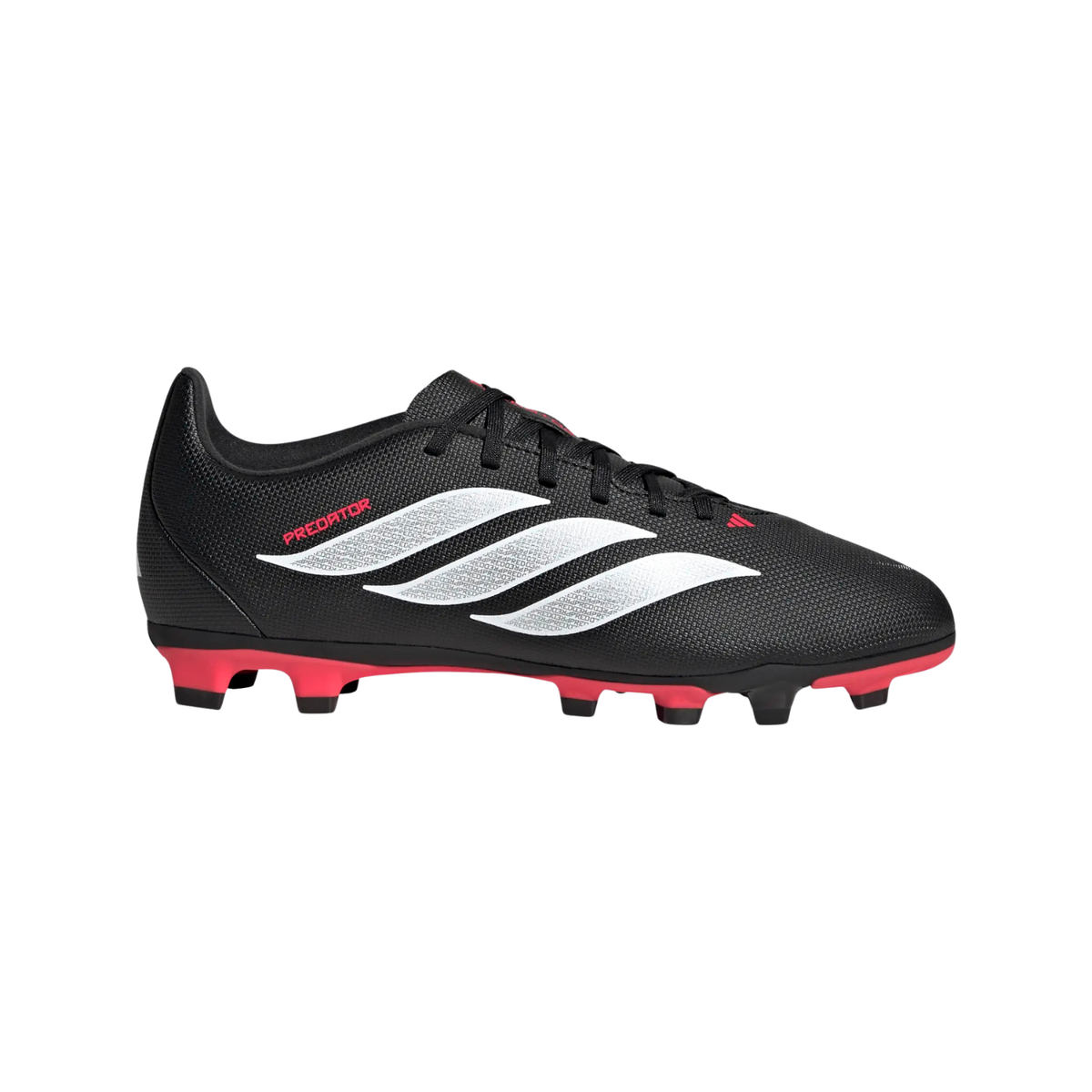 Adidas Predator Club FG/MG Junior, Black/White/Red, back view