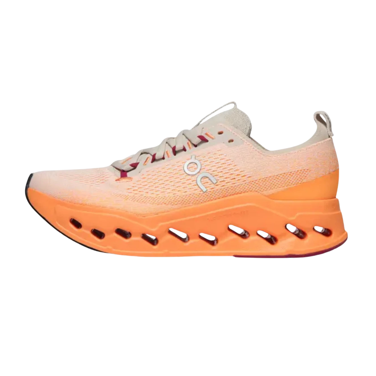 On Running Cloudsurfer Max Running Shoe Men, Pearl/Tangerine, back view