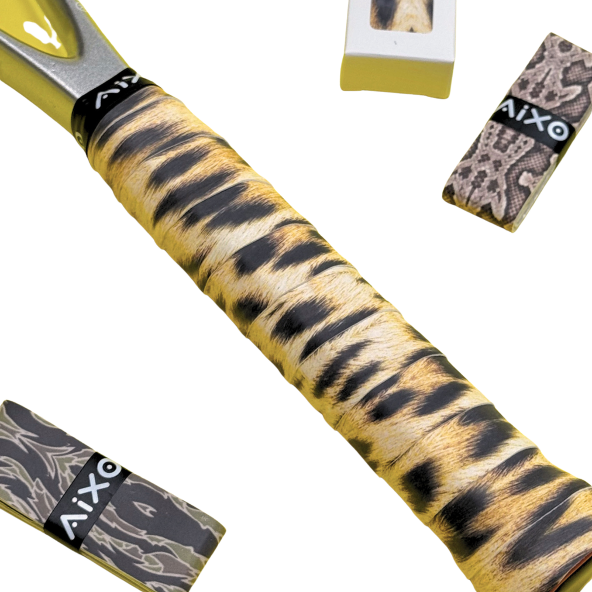 Aixo Tiger Camo Tacky Overgrip Overgrips Aixo