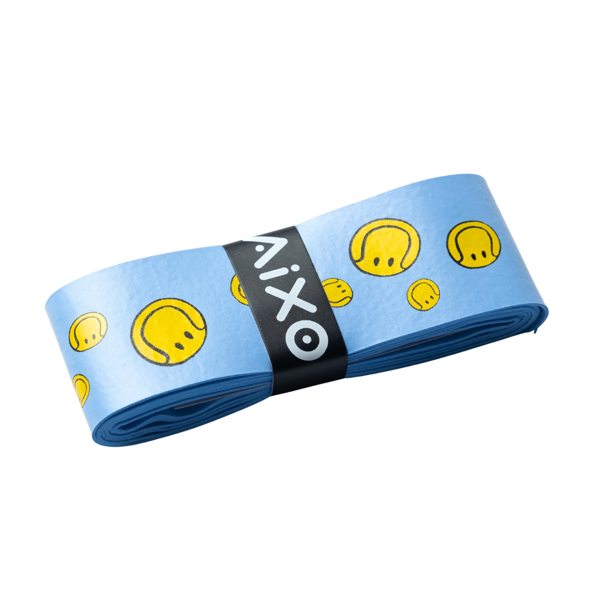 Aixo Smiley Ball Dry Overgrip Blue, back view