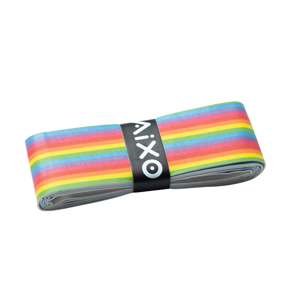 Aixo Rainbow Stripe Tacky Overgrip, Multicolour, back view