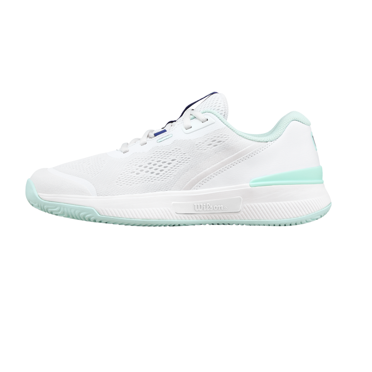 Wilson Intrigue Pro Tennis Shoe Women, White/Bay/Skip Blue, front view