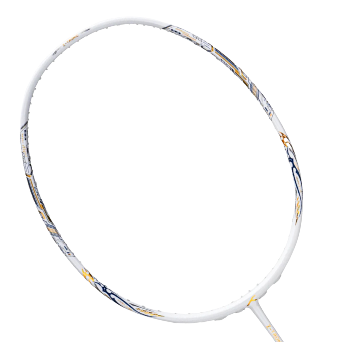 Hundred Z-Tronic 100 Badminton Racket, White/Gold, front view