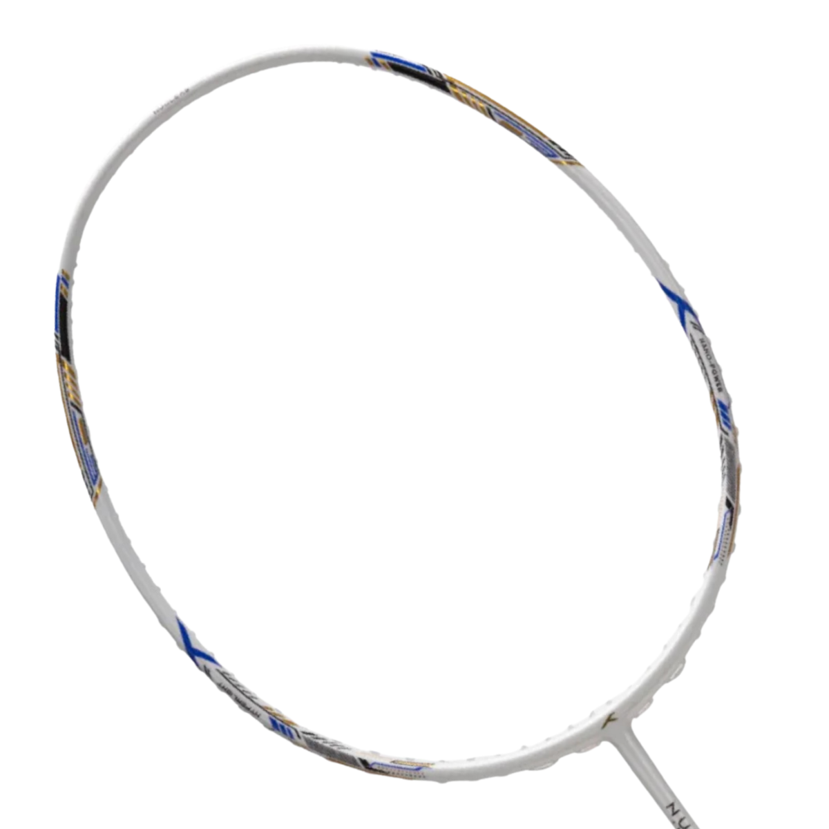 Hundred Nuclear 72 Badminton Racket, White/Black/Blue, front view
